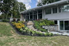 Plantings around patio