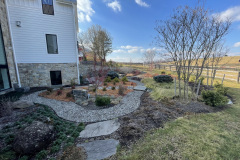 Plantings around walking garden