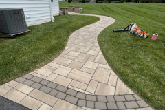 Paver walkway with banding