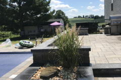 Patio with planter boxes